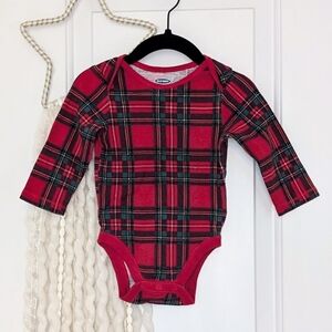 Old Navy Plaid Onesie, 6-12m